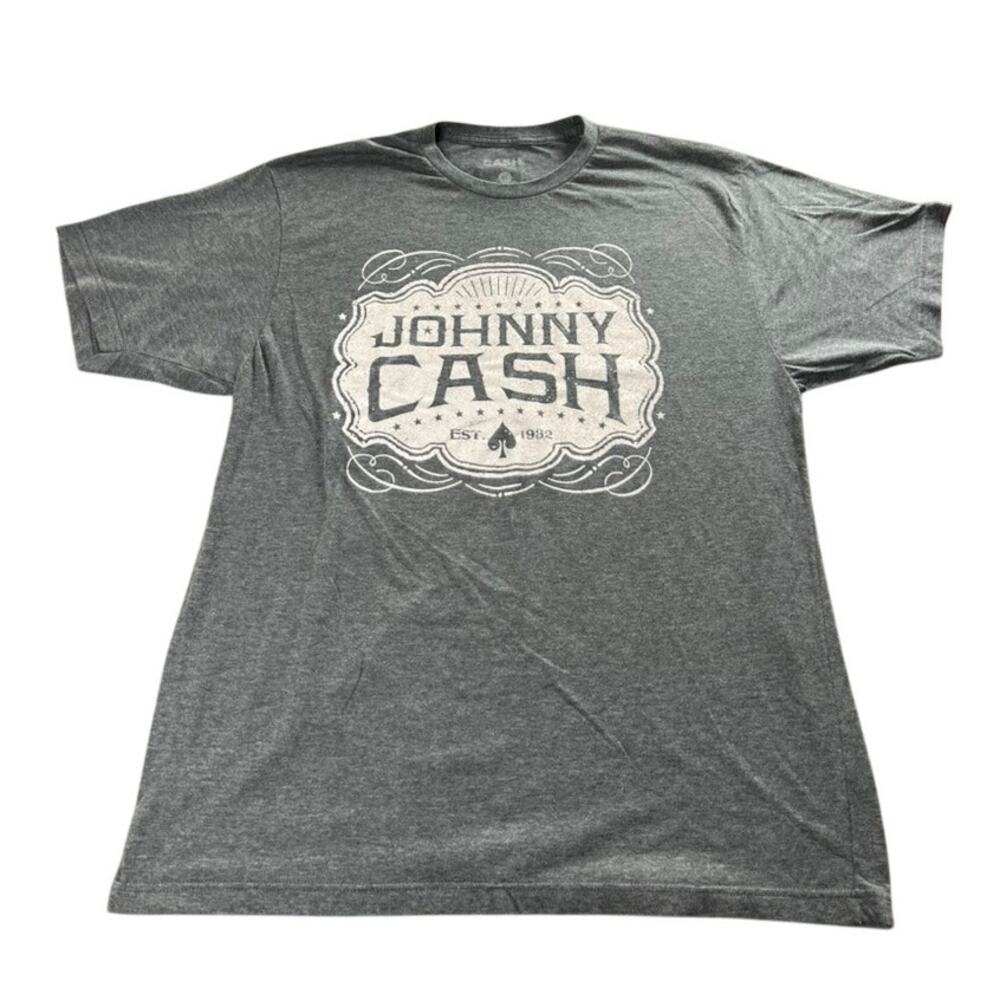 Mens Johnny Cash XL TShirt Gray